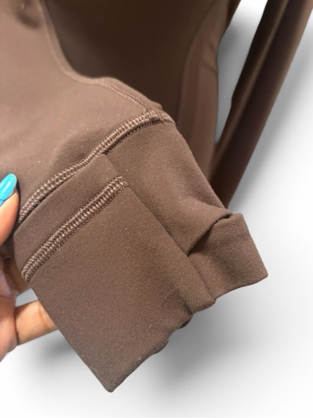 Lululemon Softstreme Long-Sleeve Half-Zip Dress Brown
 LongSleeve mock neck - Picture 6 of 10